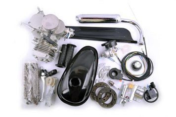 Двигун велосипедний 80cc (мех. стартер, бак, ручка газу, зірка, ланцюг) D-497 фото