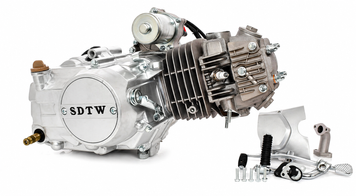 Двигун 1P56FMI 125cc (напівавтомат, алюмінієвий циліндр) SDTW (Delta, Alpha, Pitbike) 038315 фото